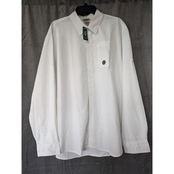 LL Bean Shirt High Performance Mens Size XL Button Down Rip Stop Lightweight NEW - Picture 1 of 3
